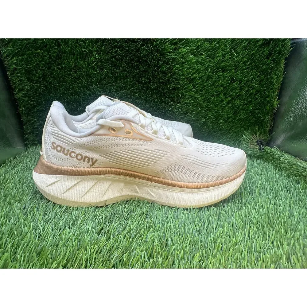 Saucony Ride 18 S11000-104 Athletic Sneaker Women's 7 Beige Mesh Jogging Running